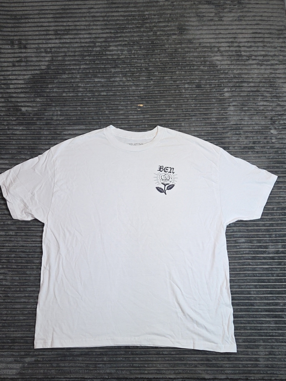 White Graphic Short-Sleeve Crewneck Shirt